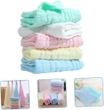 Beatifufu 5pcs Baby Towel Infant Washcloth Baby Saliva Towel Infant Face Towels Babywipes Baby Bath Towels Kids Bath Towels Baby Facial Towels Newborn Facial Towels Cotton Baby Facial Towels - Image 7